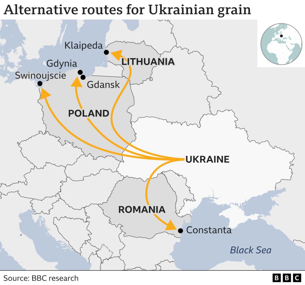 Ukrainian Truck Queue Surges at Borders as Black Sea Ports Stall